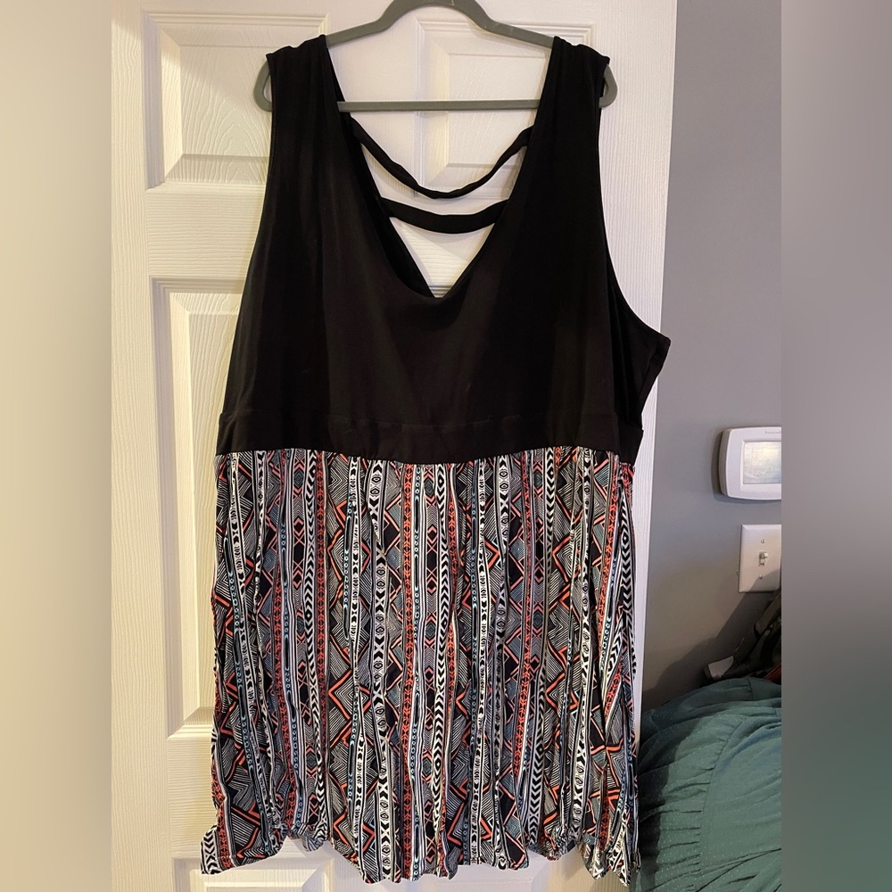 Torrid tribal patterned dress with knit bodice 6
